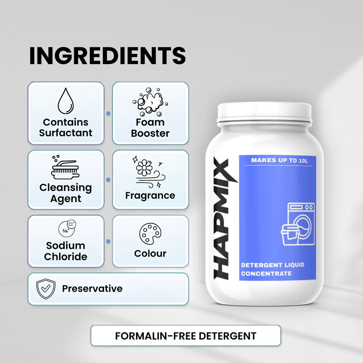 Hapmix Laundry Detergent Concentrate – 1 Bottle Makes 10 Litres